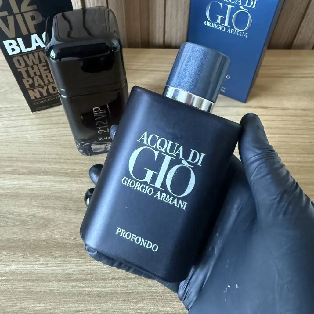 Combo Acqua Di Gio Profondo + 212 Vip Black 100ml + Obsequio