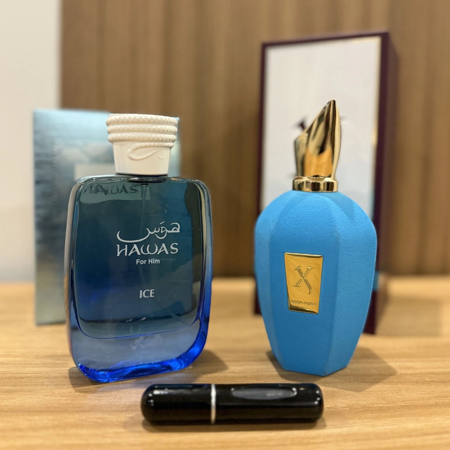 Dúo Exclusivo Erba Pura + Hawas Ice + Atomizador