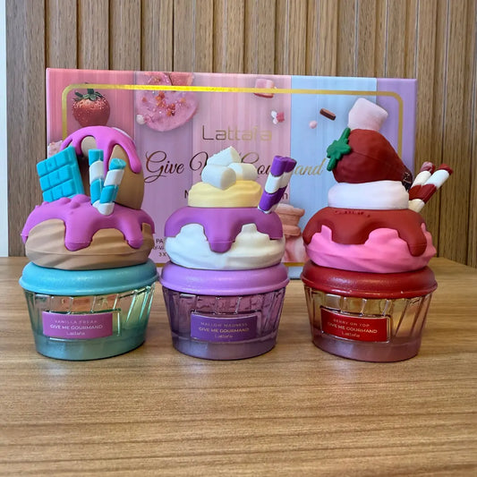 Set de Perfumes Lattafa Give Me Gourmand 3 en 1 🍰 Edición Especial