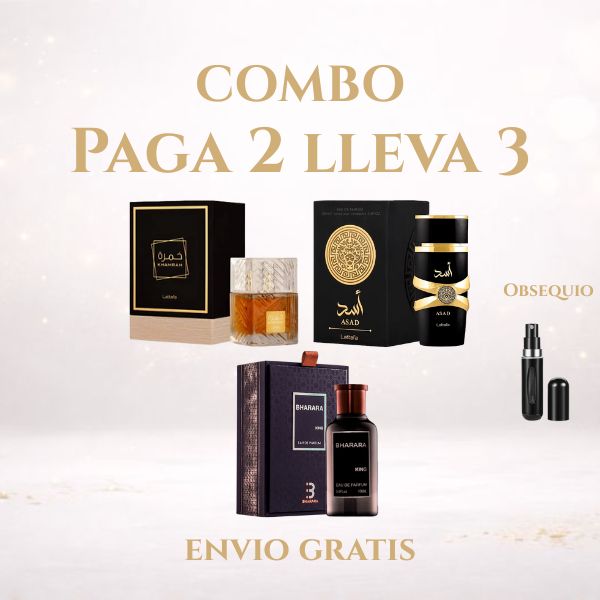 Kit Exclusivo 3x2 Khamrah · Bharara King + Asad
