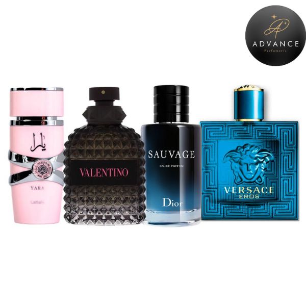 KIT 4 PERFUMES (YARA+BORNINROMA+SAUVAGE+EROS)