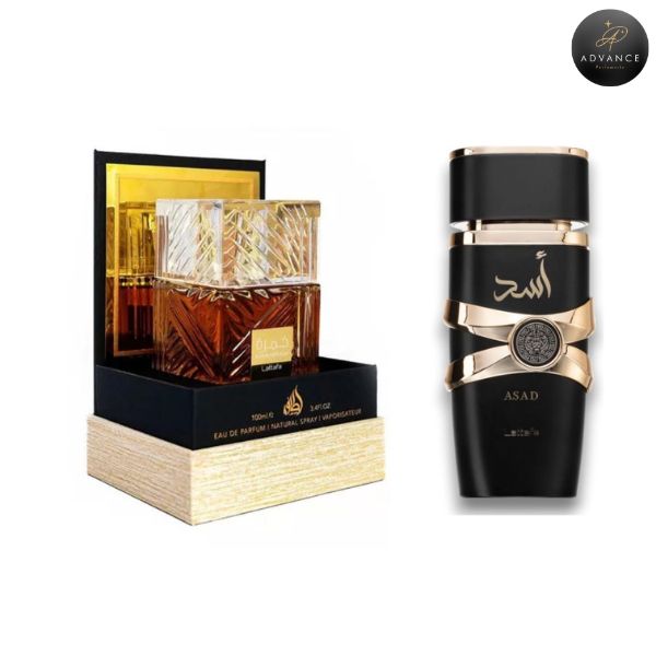 KIT 2 PERFUMES (KHAMRAH ESTUCHE+ASAD)