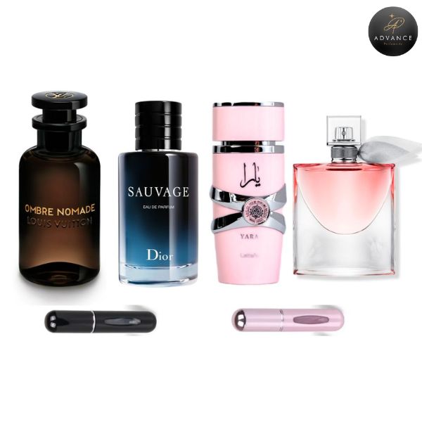 KIT 4 PERFUMES (NOMADE+SAUVAGE+YARA+VIDABELLE)