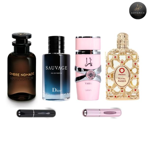 KIT 4 PERFUMES (NOMADE+SAUVAGE+YARA+ROYAL))