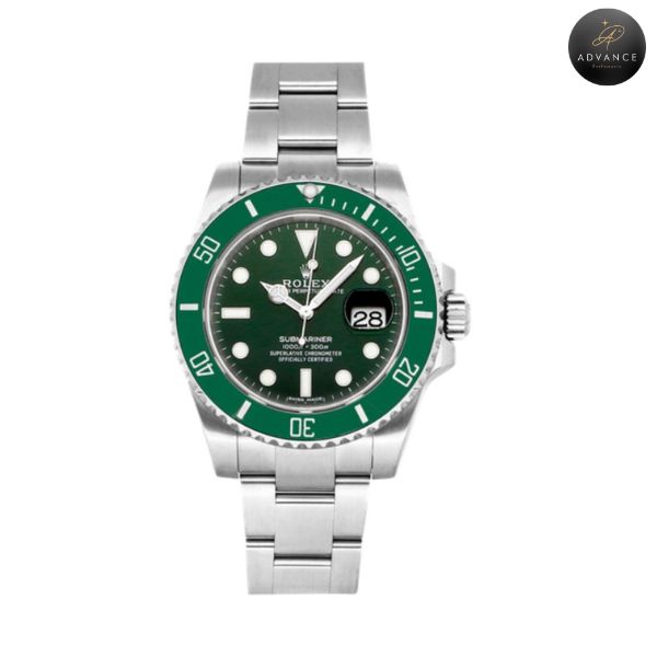RELOJSUBMARINER PLATEADO FONDO VERDE