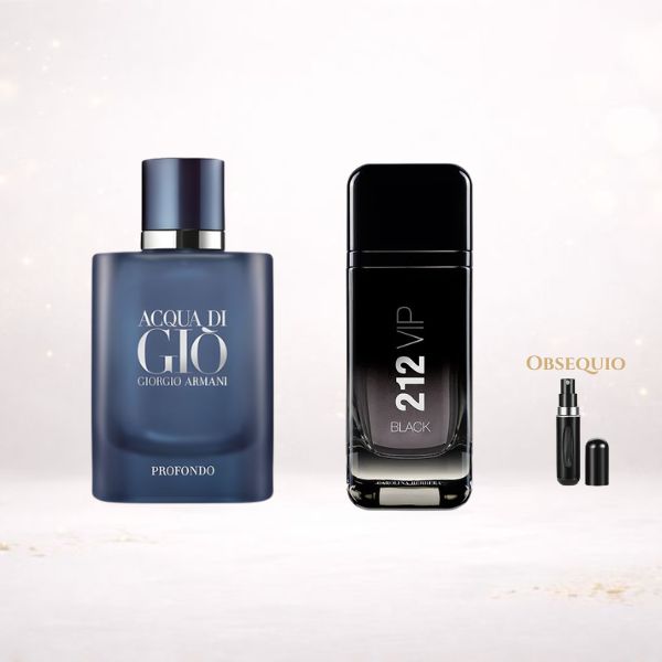 Combo Acqua Di Gio Profondo + 212 Vip Black + Obsequio