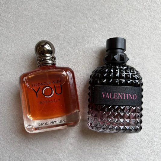 Duo Exclusivo Valentino intense + Stronger Intensely + Atomizador de Lujo GRATIS