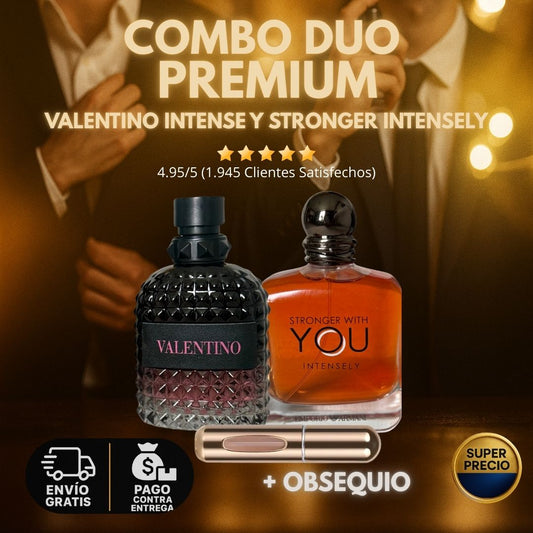 DÚO PERFUMES ( Valentino intense + Stronger Intensely ) + Obsequio