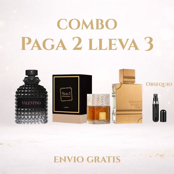 KIT 3 PERFUMES (AMBER OUD+BORNINROMA+KHAMRAH 100ML)