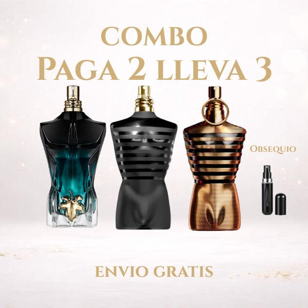Kit Exclusivo 3 Le Male Elixir · Le Male LeParfum + Le Beau LeParfum