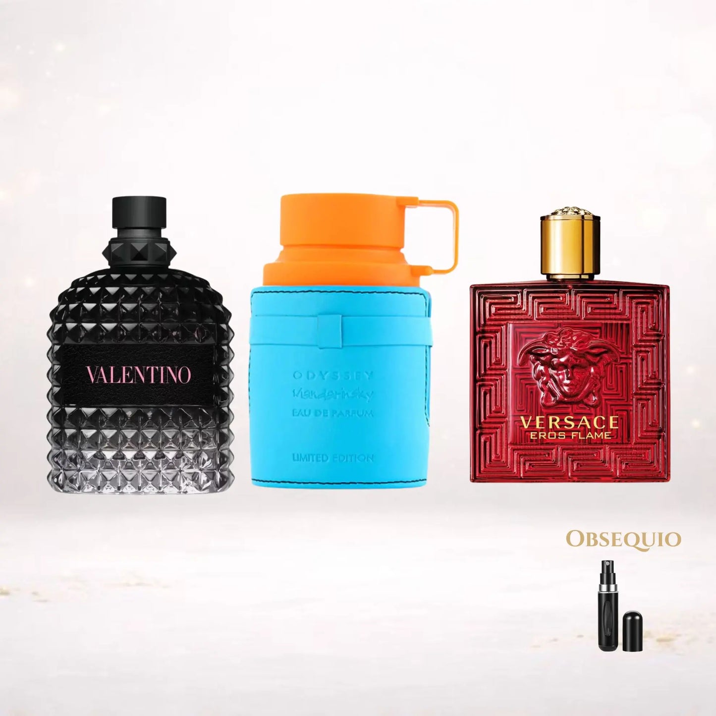 Kit Exclusivo 3x2 Valentino BorninRoma · Mandarin Sky · Eros Flame