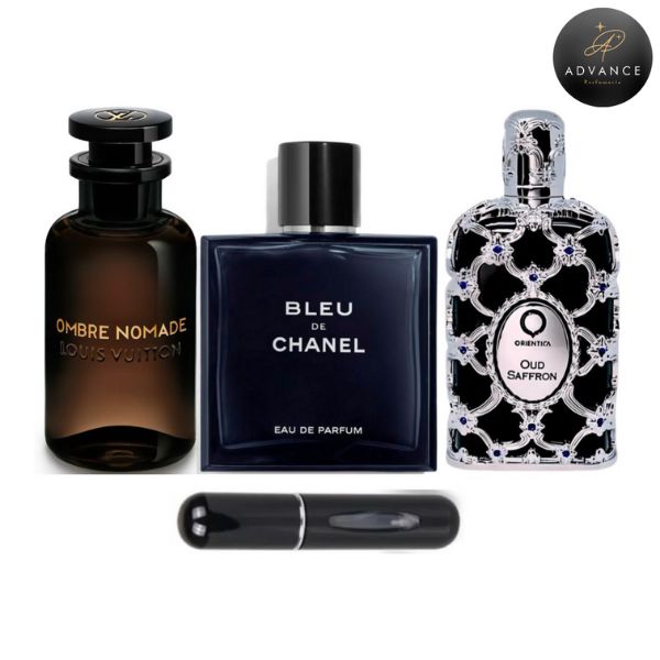 KIT 3 PERFUMES (OMBRENOMADA+BLEU+OUDSAFRON)