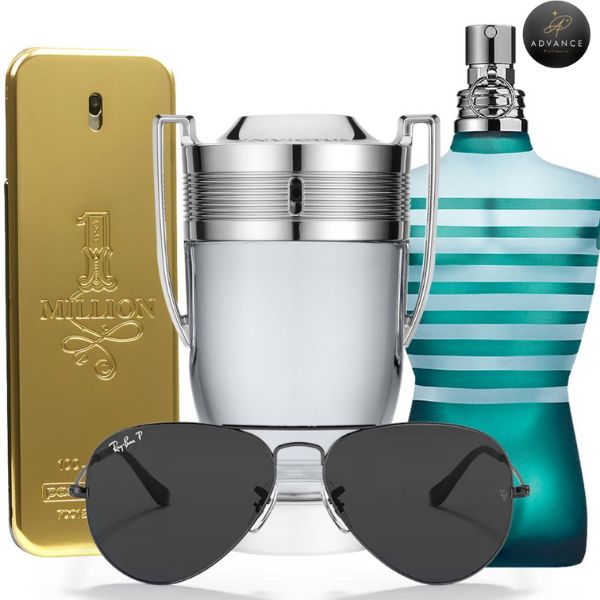 KIT 4 ( ONEMILLION+INVICTUS+MALE+GAFAS)