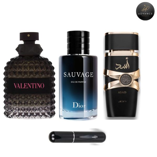 KIT 3 PERFUMES (BORNINROMA+SAUVAGE+ASAD)