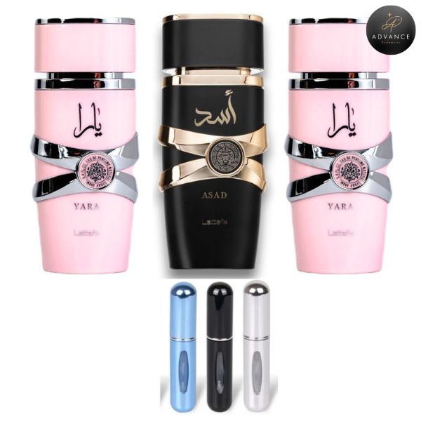 KIT 3 PERFUMES (2 YARAS + ASAD)
