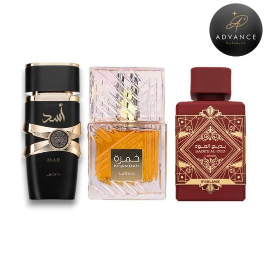 KIT 3 PERFUMES (ASAD+KHAMRAH+SUBLIME)