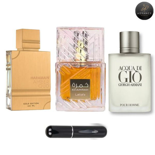 KIT 3 PERFUMES (AMBEROUD+BORNINROMA+CLUBNUIT)