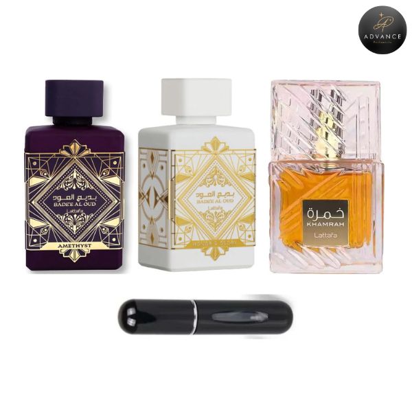 KIT 3 PERFUMES (KHAMRHA+HONORGLORY+AMEHTYST)