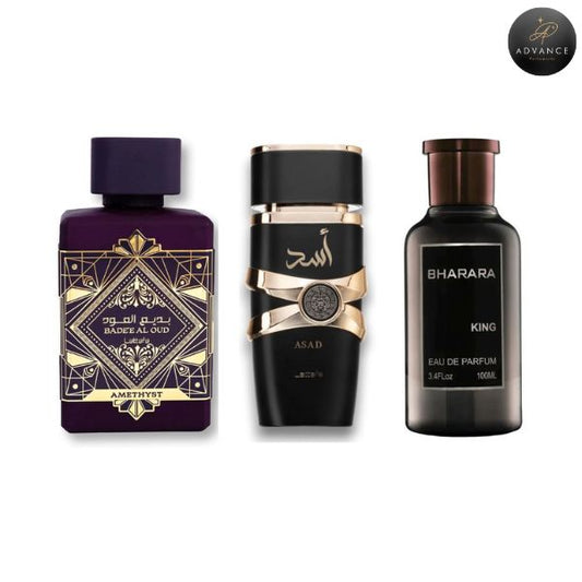KIT 3 PERFUMES (Bharara+Asad+Amethyst)