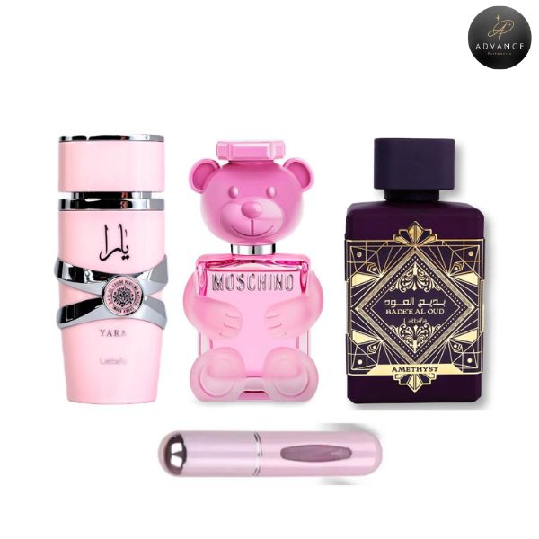 KIT 3 PERFUMES (Yara+ToyBubble+Amethyst)