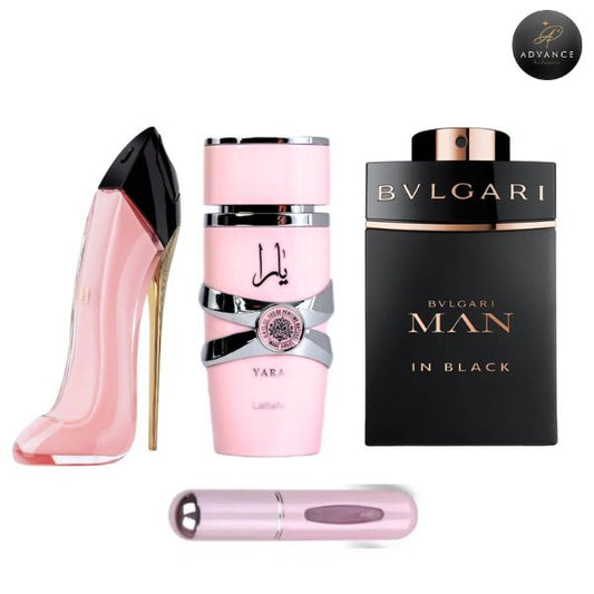 KIT 3 PERFUMES (BLUSH+YARA+MANINBLACK)