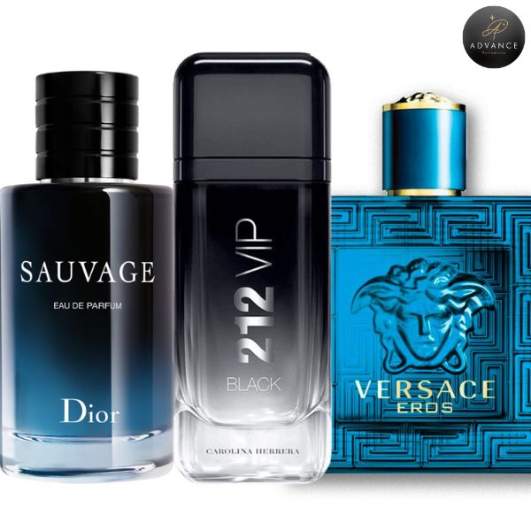 KIT 3 PERFUMES (EROS+VIPBLACK+SAUVAGE)