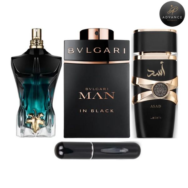 KIT 3 PERFUMES (MANBLACK+ASAD+LEBEAUPARFUMLATA)