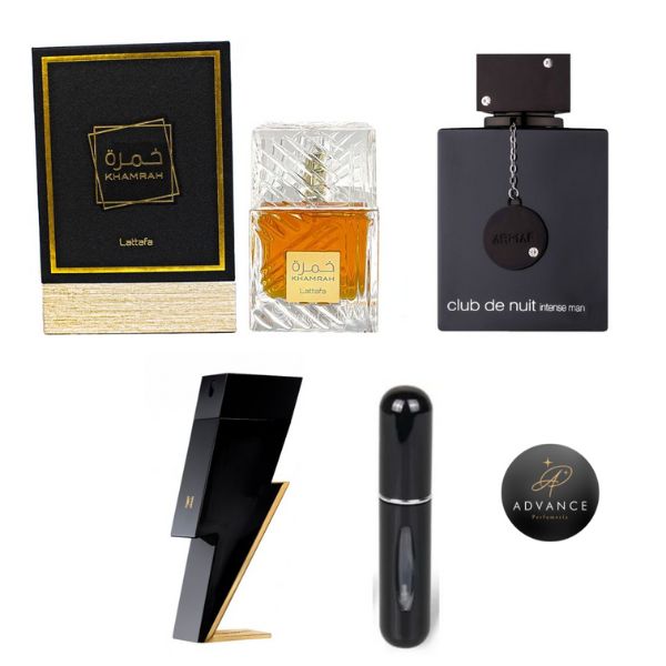 KIT 3 PERFUMES (KHAMRAH+CLUBNUIT+BADBOY)