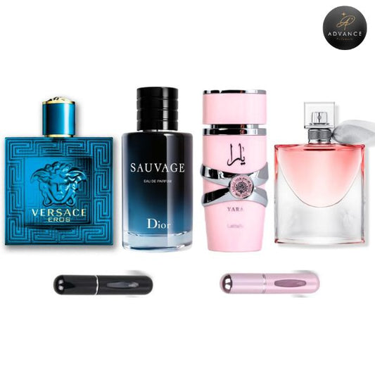 KIT 4 PERFUMES (EROS+SAUVAGE+YARA+VIDABELLE))