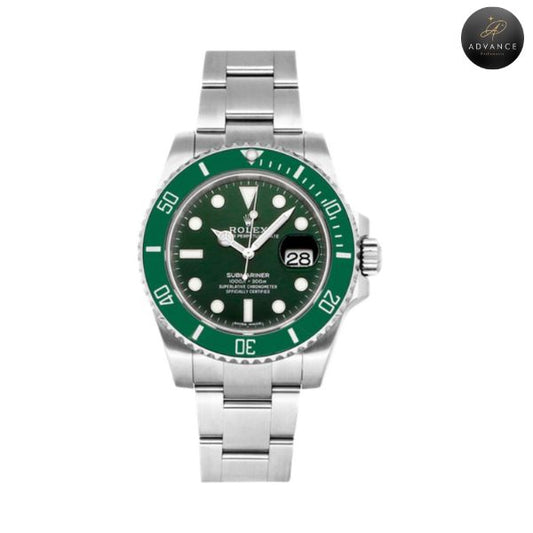 RELOJSUBMARINER PLATEADO FONDO VERDE