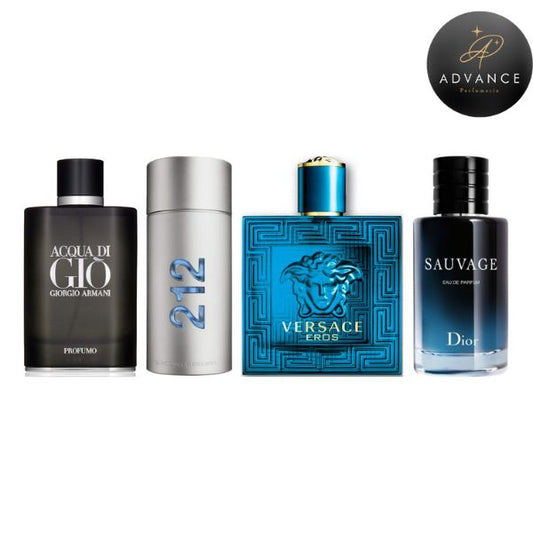 KIT 4 PERFUMES (PROFUMO+212MEN+EROS+SAUVAGE 100ML)