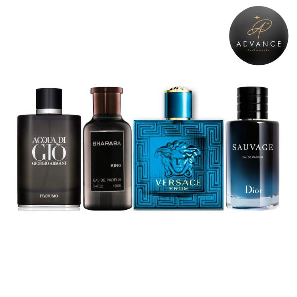KIT 4 PERFUMES (ACQUAPROFUMO+BHARARA+EROS+SAUVAGE 100ML)