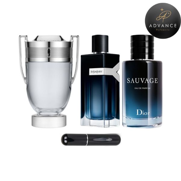 KIT 3 PERFUMES  (INVICTUS+SAUVAGE+YVESTSAINT 100ML)