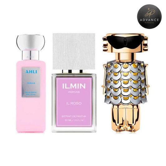 KIT 3 PERFUMES (AHLICORVUS+ROSSO+FAMME)