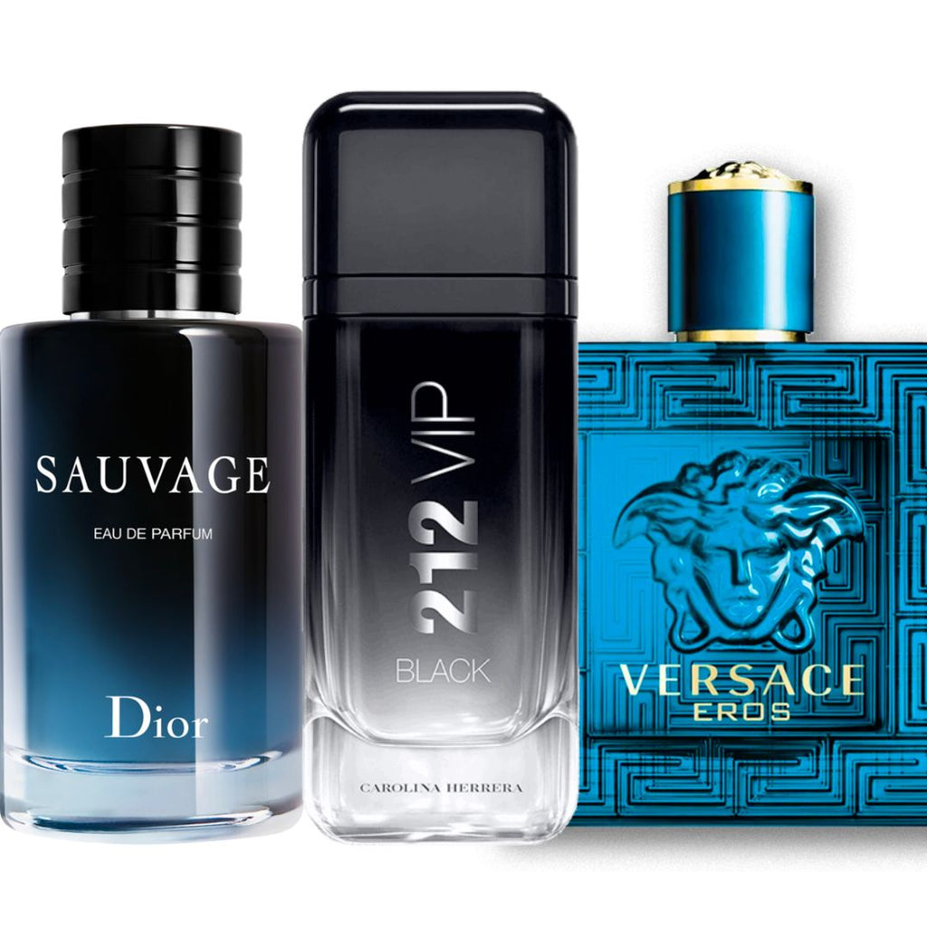 KIT 3 PERFUMES (EROS+VIPBLACK+SAUVAGE) – Advance Perfumeria