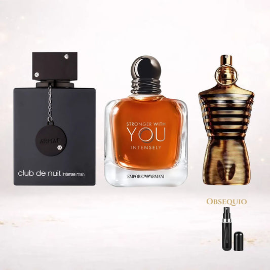 Kit Exclusivo 3x2 Club de Nuit · Stronger Intensely · Le Male Elixir