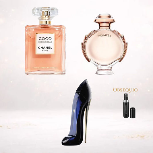 Kit Exclusivo 3x2 Olympea · Coco Mademoiselle · Good Girl