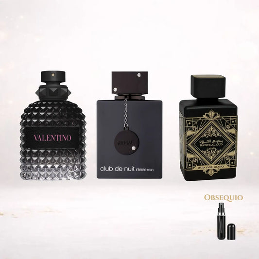 Kit Exclusivo 3x2 Club de Nuit · Oud For Glory · Valentino BornInRoma